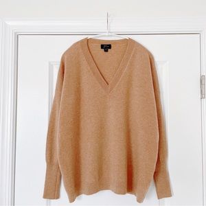 J crew Cashmere Boyfriend Relaxed V neck Sweater